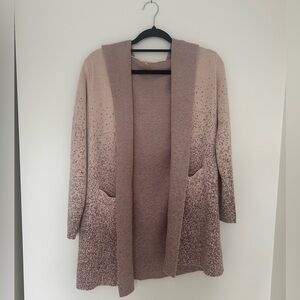 CALIA by Carrie Underwood Light Pink Gradient Women's Cardigan With Hood